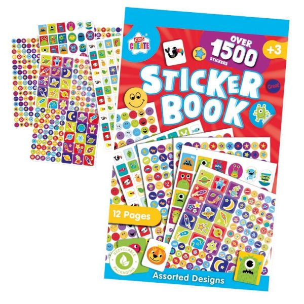 KIDS CREATE STICKER BOOK 1500PCE