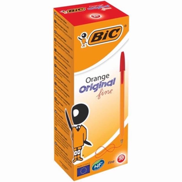 BIC ORGINAL ORANGE RED PACK OF 20