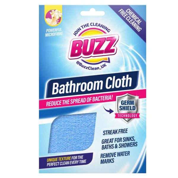 BUZZ MICROFIBRE BATHROOM CLOTH WITH GERM SHIELD