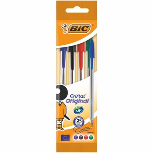 BIC POUCH 4 ASSTD PENS