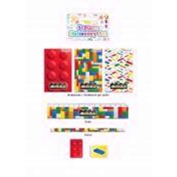 RAINBOW STATIONERY SET 5PCE BRICKZ PACK OF 24