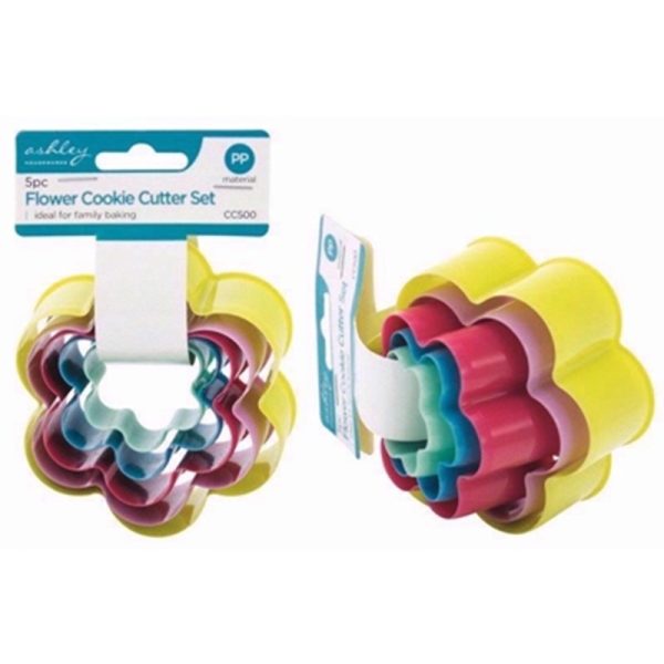 ASHLEY COOKIE CUTTER 5PC FLOWER