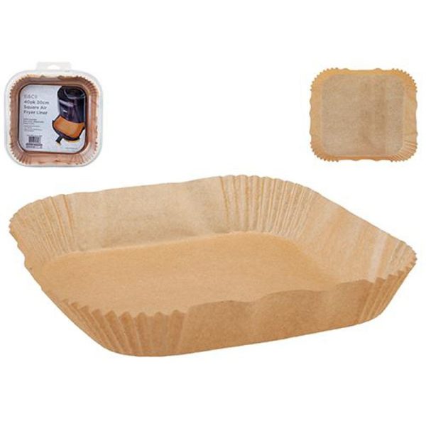 B&CO AIR FRYER LINER SQUARE 40PCS 20X20CM