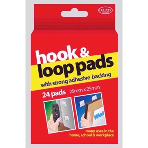 COUNTY HOOK AND LOOP PADS 25X25MM