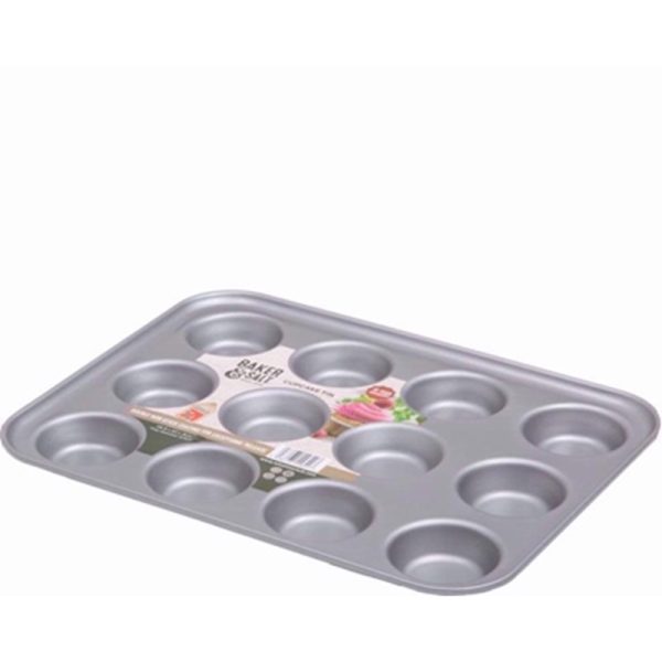 BAKER & SALT 12 CUP CUPCAKE TIN