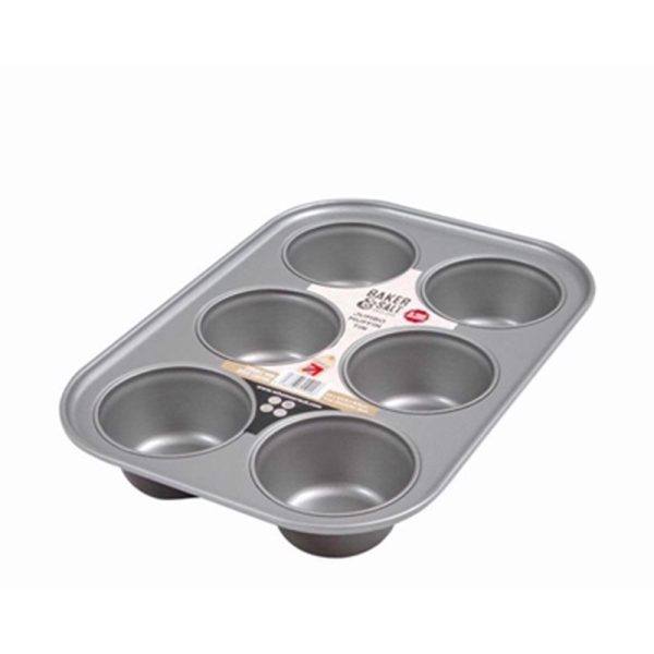 BAKER & SALT 6 CUP JUMBO MUFFIN TIN