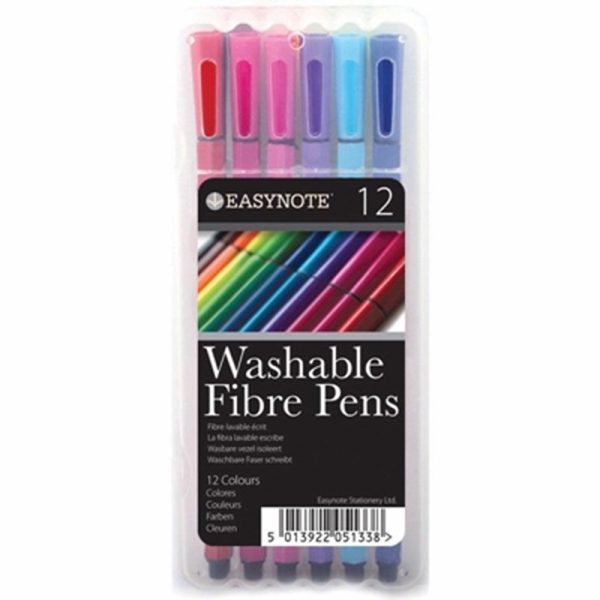 EASYNOTE FIBRE PENS WASHABLE 12