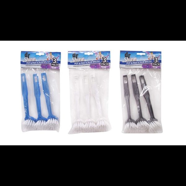 DISH BRUSH 20CM PACK OF 3