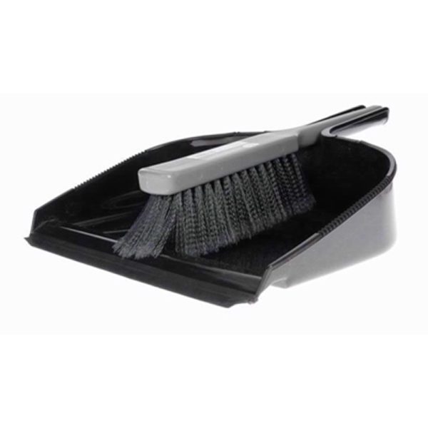 ELLIOTT DUSTPAN & BRUSH LARGE BLACK