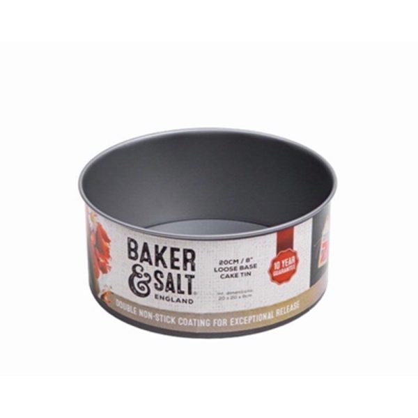 BAKER & SALT LOOSE CASE CAKE TIN 20CM