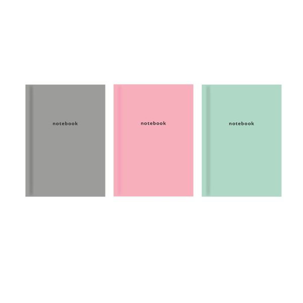 HARDBACK BOOK PASTEL A6 RULED PACK OF 6