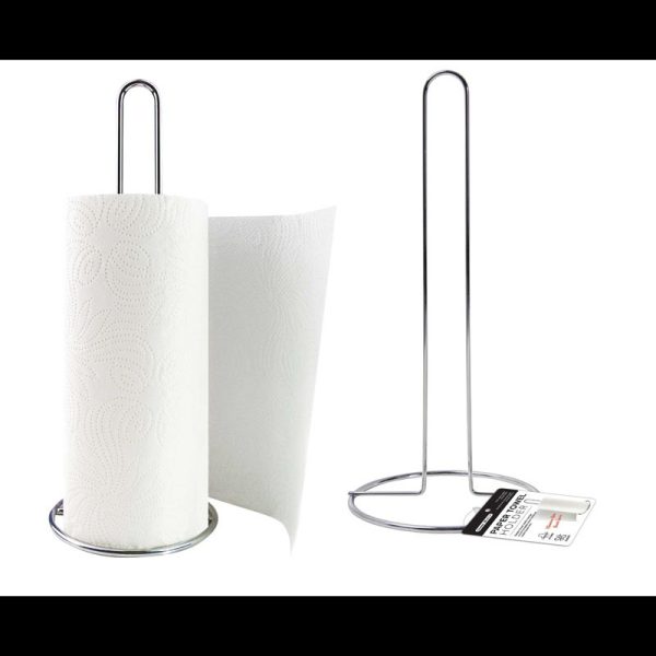 KITCHEN PAPER ROLL HOLDER CHROME 28CM