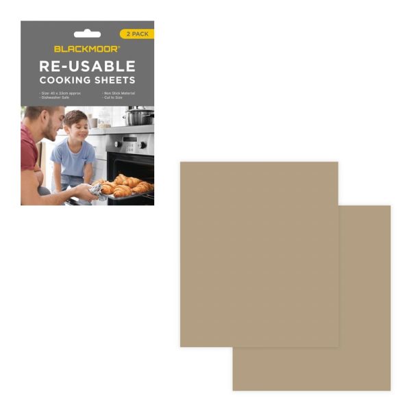 BLACKMOOR COOKING SHEETS RE USABLE  PACK OF 2