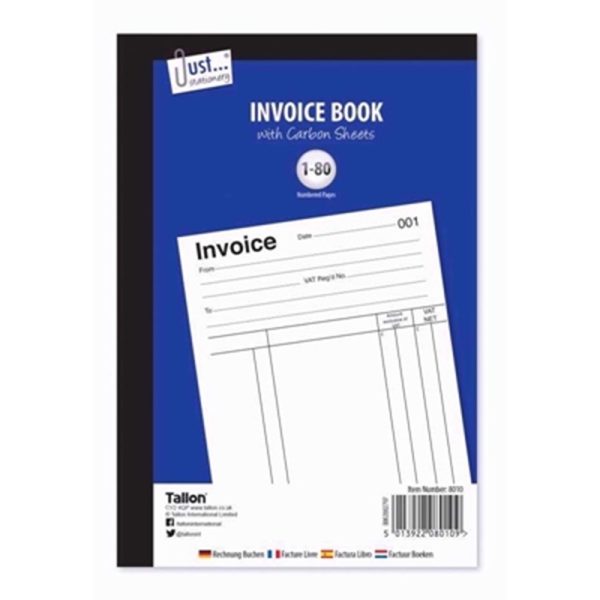 JUST STATIONERY BOOK INVOICE PACK OF 12