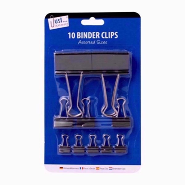 JUST STATIONERY BULLDOG CLIPS ASSTD 10