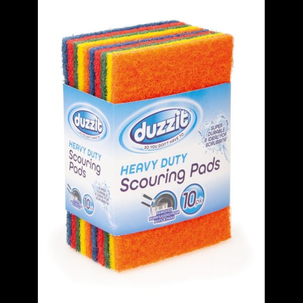 DUZZIT HEAVY DUTY SCOURING PADS PACK OF 10