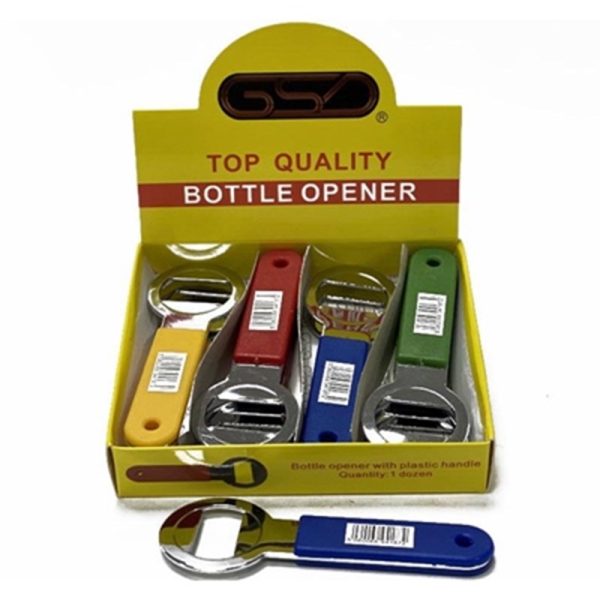 BOTTLE OPENER W/HANDLE PACK OF 12