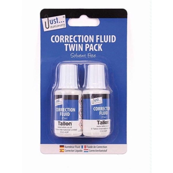 JUST STATIONERY CORRECTION FLUID PACK OF 2