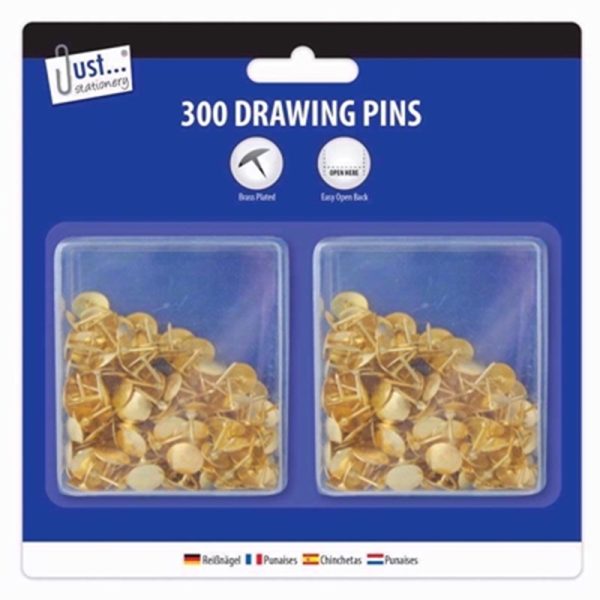 JUST STATIONERY DRAWING PINS 300