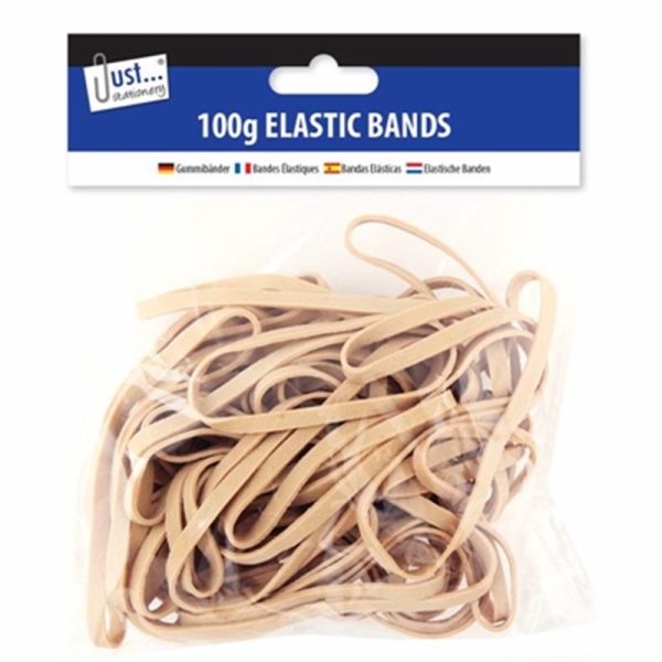 JUST STATIONERY ELASTIC BANDS ORIGINAL 100GM