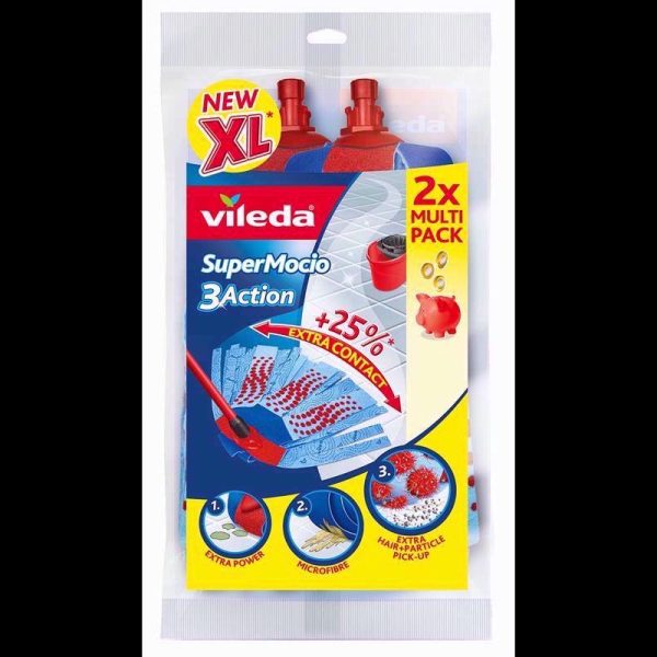 VILEDA SUPERMOCIO BLUE TWIN REFILL HEAD