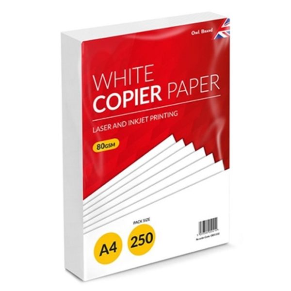 COPIER PAPER WHITE A4 250 80GSM PACK OF 5