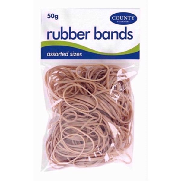 COUNTY RUBBER BANDS NATURAL 50G