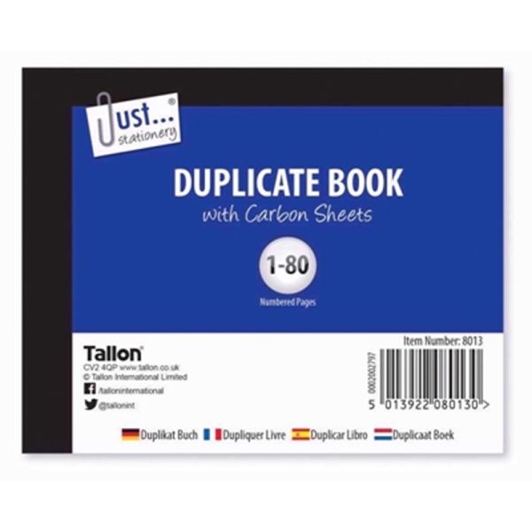 JUST STATIONERY BOOK DUPLICATE PACK OF 12