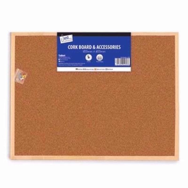 JUST STATIONERY CORK BOARD 600X800MM