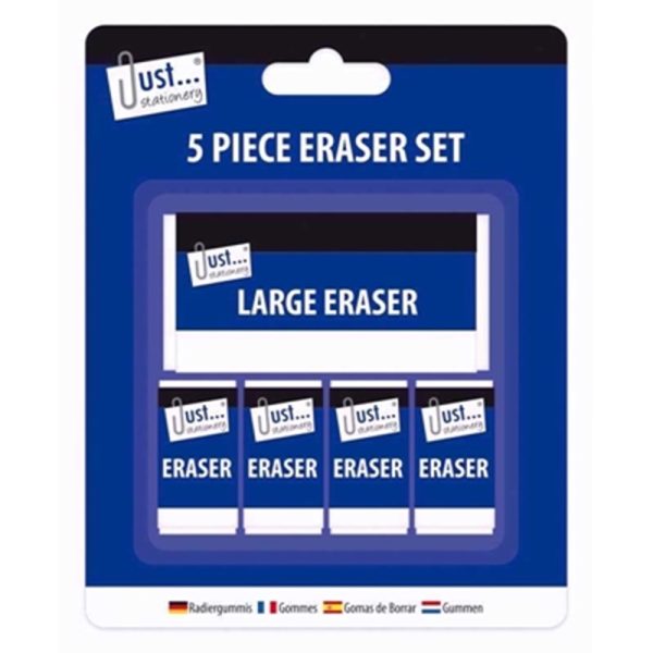 JUST STATIONERY ERASERS 5