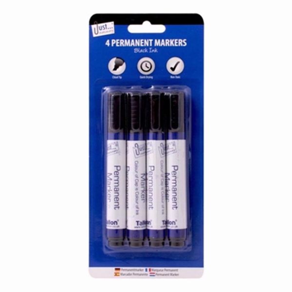 JUST STATIONERY MARKERS PERMANENT BLACK 4