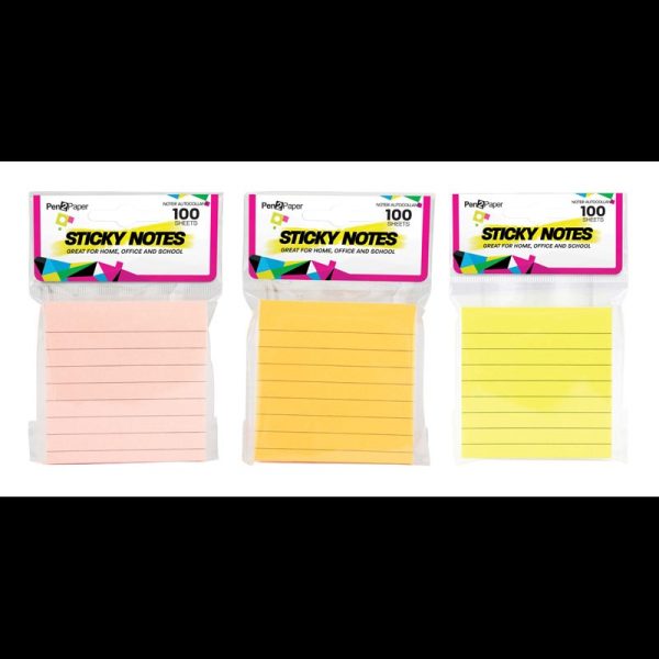 LINED STICKY NOTES 100 SHEETS