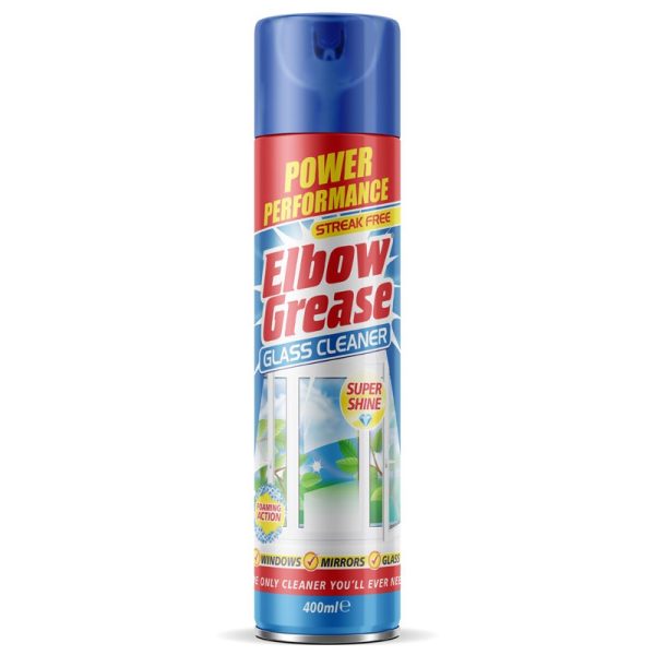 ELBOW GRESE GLASS CLEANER AEROSOL 400ML