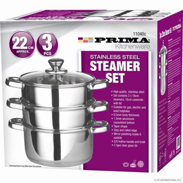 PRIMA STEAMER 3 TIER 22CM