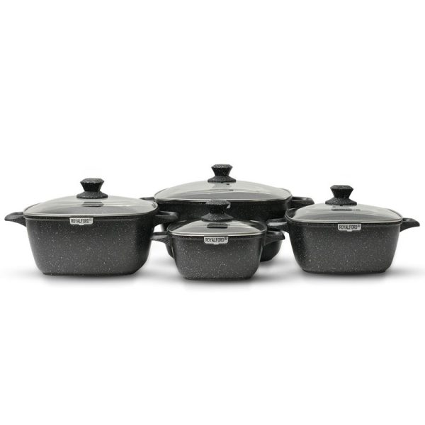 ROYALFORD DIECAST COOKWARE SET 4PCS BLACK (SP01)