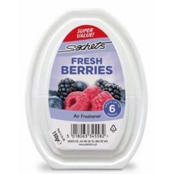 SACHETS AIR FRESHENER GEL FRESH BERRIES PACK OF 12