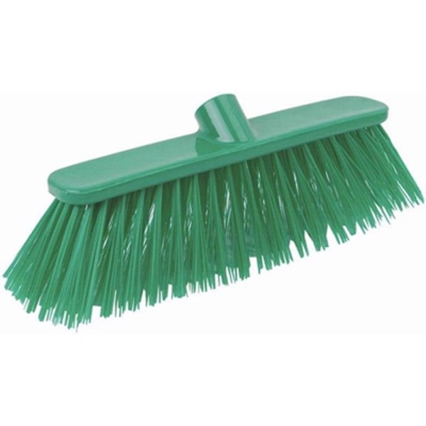 BROOM & HANDLE DELUXE STIFF GREEN