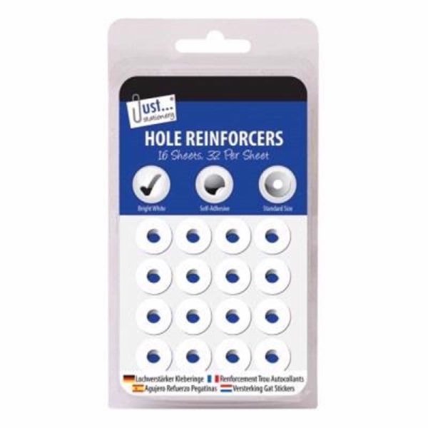 JUST STATIONERY HOLE REINFORCERS 512