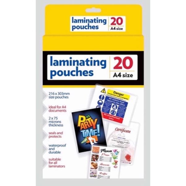 LAMINATING POUCHES A4 20