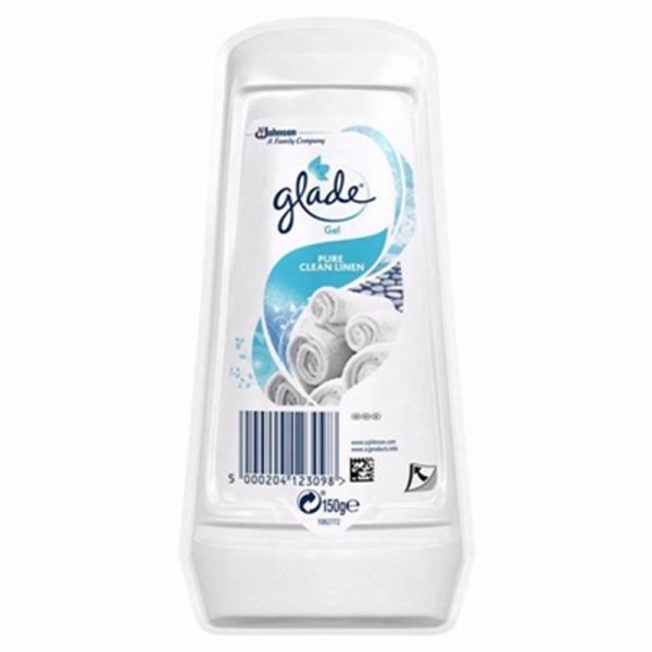 GLADE SOLID GEL PURE CLEAN LINEN PACK OF 8