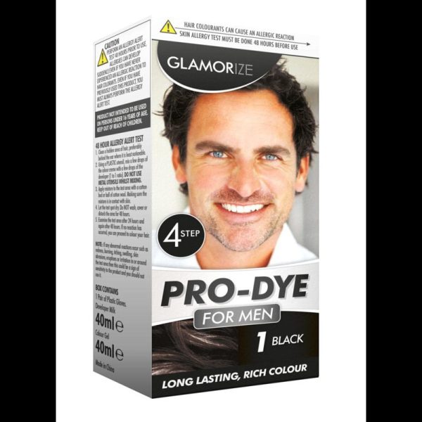 GLAMORIZE HAIR DYE MEN BLACK EACH