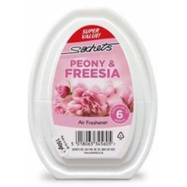 SACHETS AIR FRESHENER GEL POT/PEONY PACK OF 12D