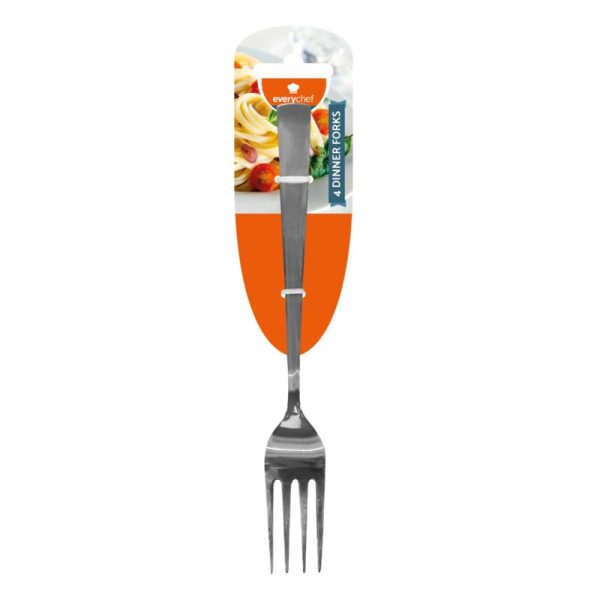 EVERYCHEF CUTLERY DINNER FORKS PACK OF 4