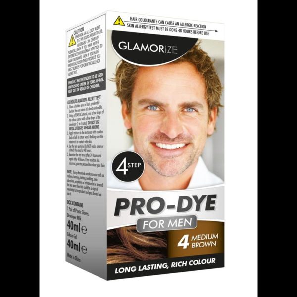 GLAMORIZE HAIR DYE MEN MED BROWN EACH