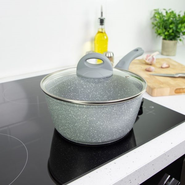 BLACKMOOR SAUCE PAN & LID 18CM GREY