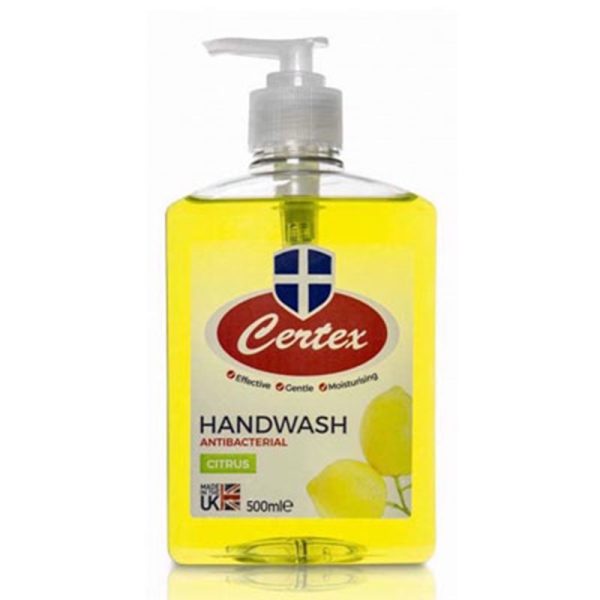 CERTEX ANTIBACTERIAL HAND WASH CITRUS 500ML PACK OF 12