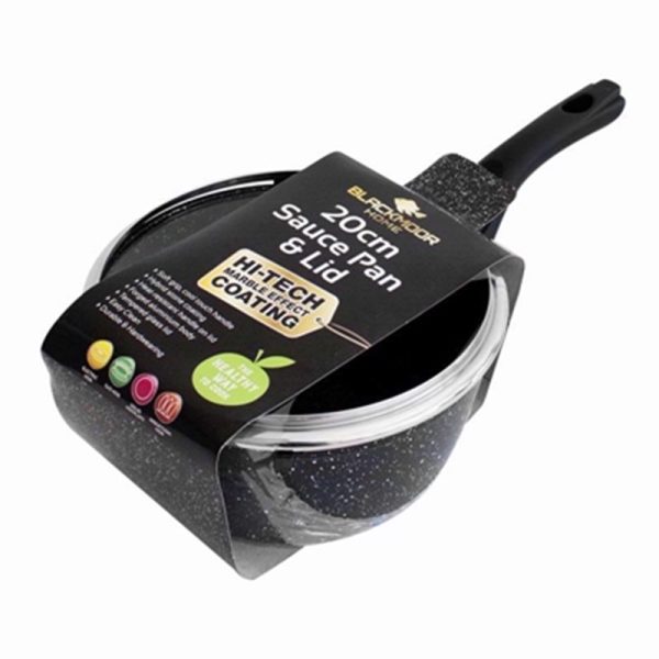 BLACKMOOR STONE SAUCE PAN & LID 20CM