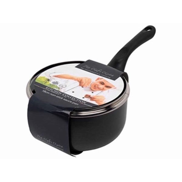 CHEFS CHOICE NON-STICK SAUCE PAN & LID 16CM