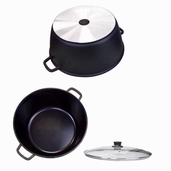 DIECAST CASSEROLE POT 36CM