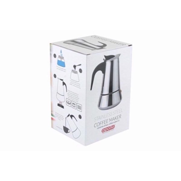 APOLLO COFFEE MAKER S/S 4 CUP